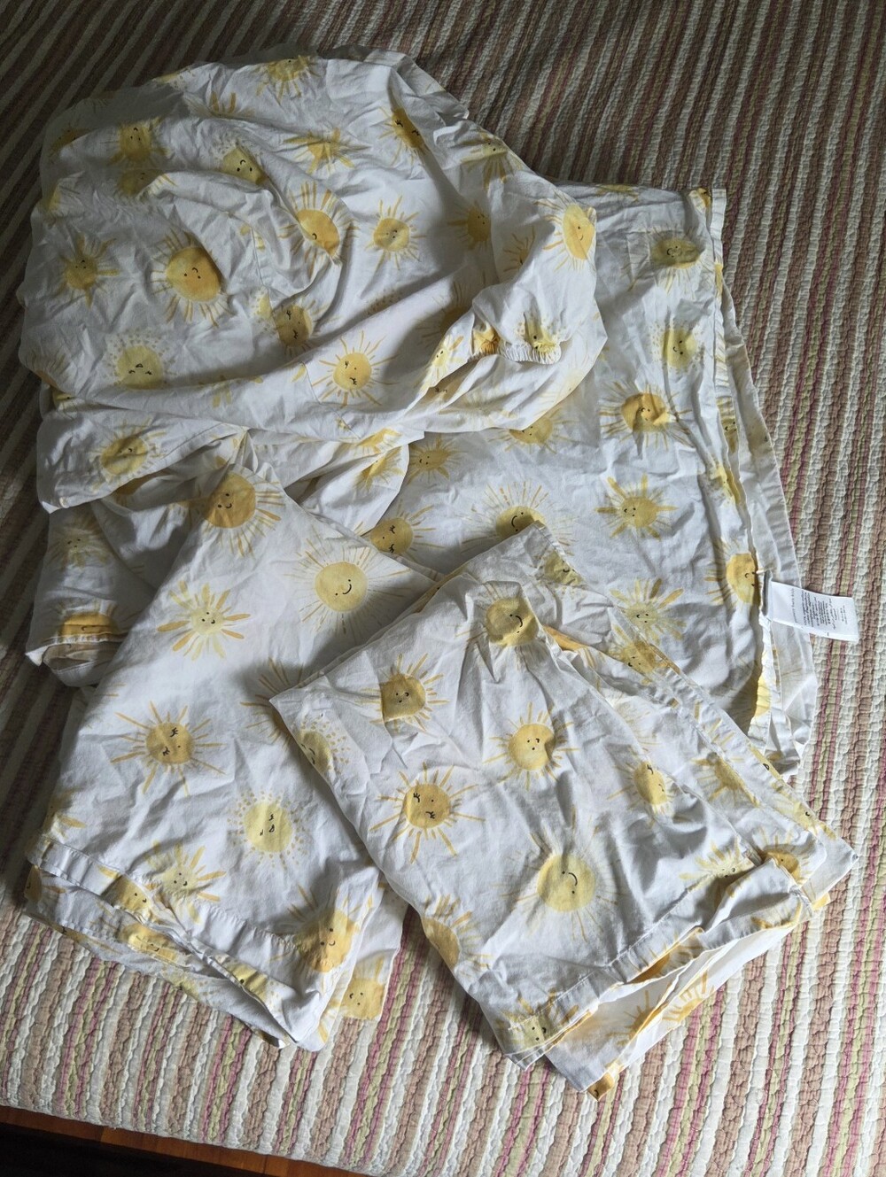Pottery Barn Kids Smiling Sunshine Full Sheet Set